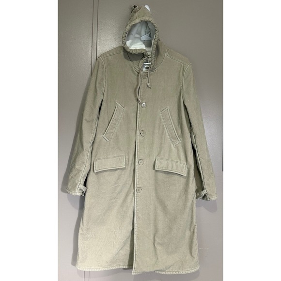 Polo Jeans Co. Ralph Lauren Jackets & Blazers - Vintage Polo Jeans Co Ralph Lauren Corduroy Hooded Trench Coat Khaki L G